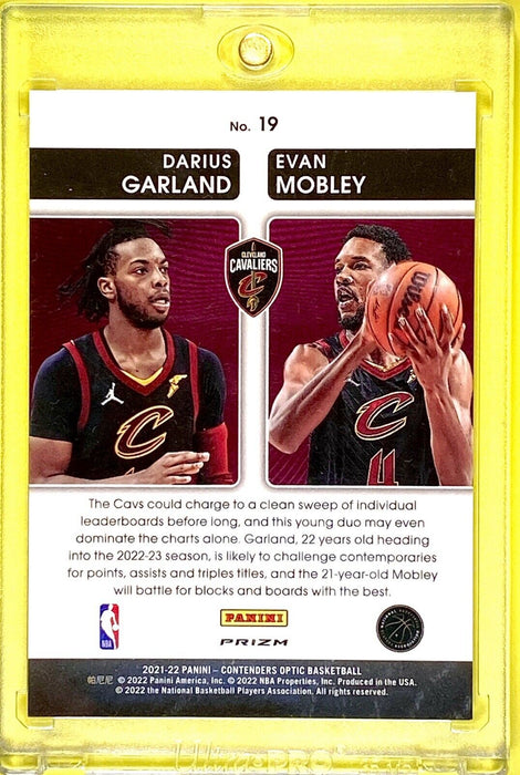 Darius Garland Evan Mobley ROOKIE Dual REFRACTOR CARD - SP PANINI CAVALIERS