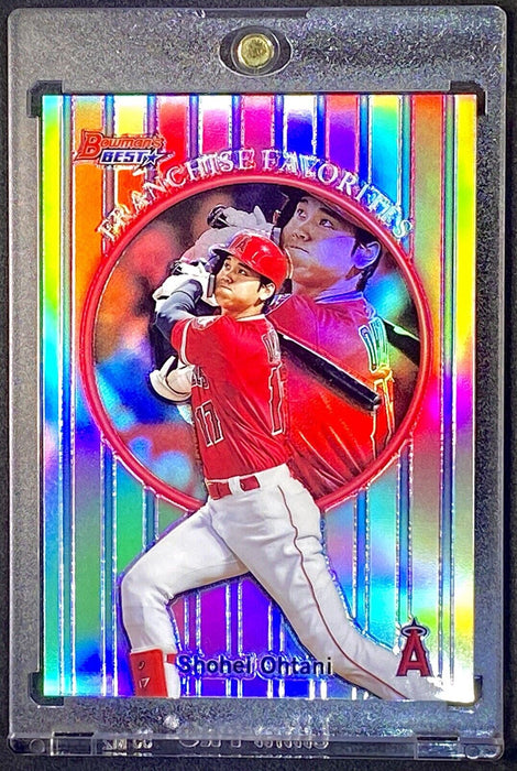 Shohei Ohtani REFRACTOR CARD SP BOWMAN'S DODGERS - Includes Case