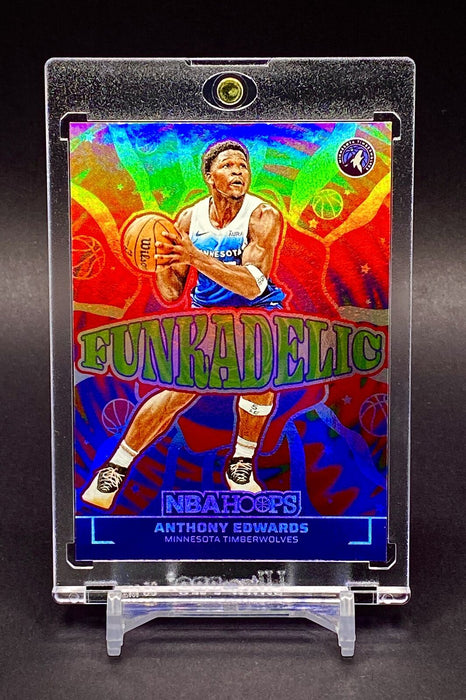 Anthony Edwards FOIL REFRACTOR CARD SP TIMBERWOLVES PANINI w/HOLDER