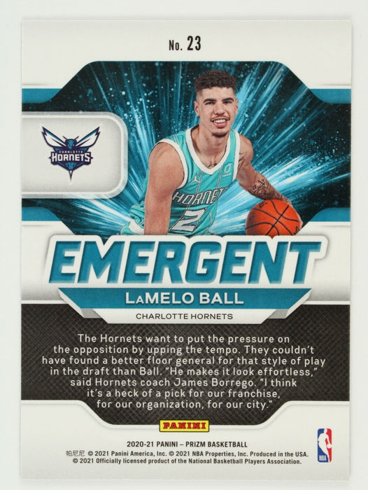 2020-21 Prizm Lamelo Ball Emergent Rookie Card #23