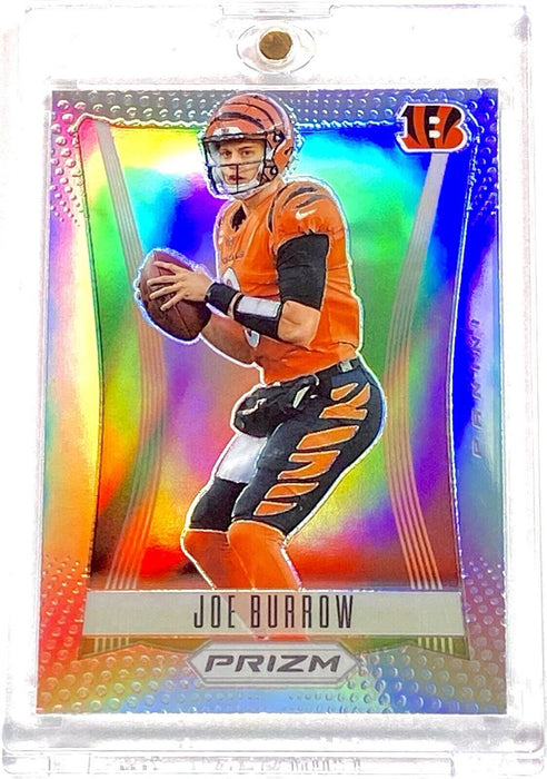 Spectacular Joe Burrow RARE REFRACTOR CARD SP ICONIC DESIGN BENGALS w/CASE