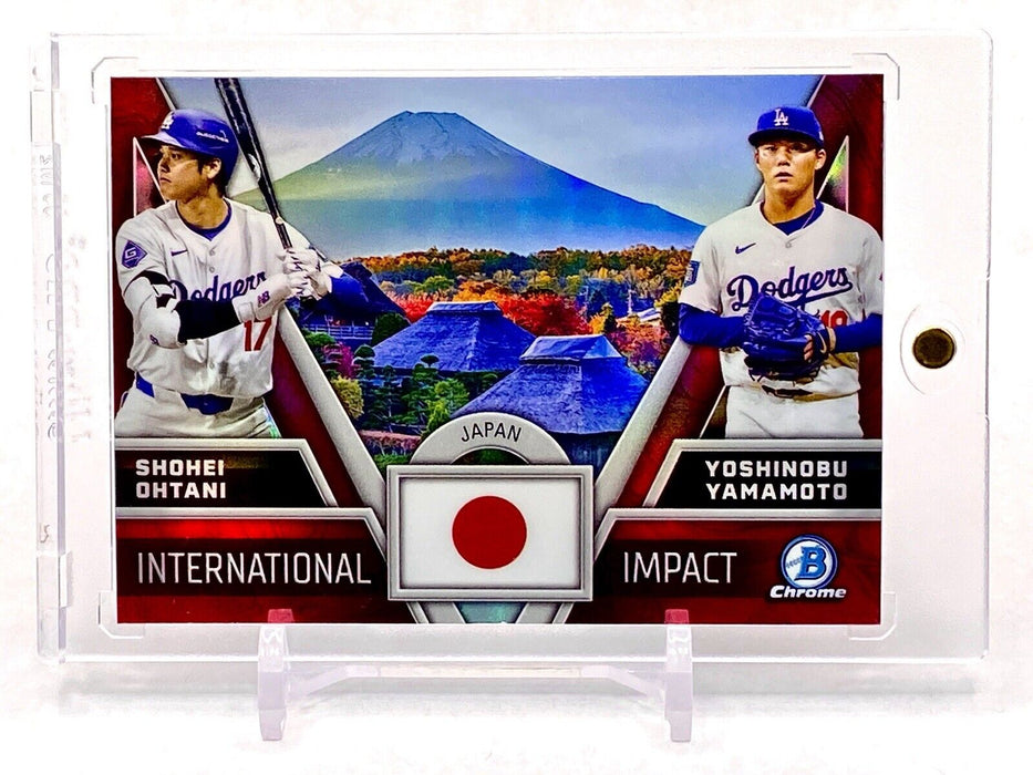 Shohei Ohtani Yoshinobu Yamamoto ROOKIE DUAL REFRACTOR CARD SP CHROME