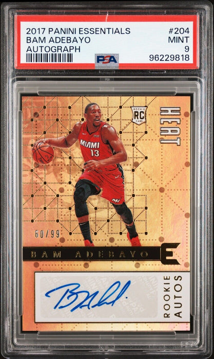 2017 Panini Essentials Bam Adebayo Rookie AUTO /99 PSA 9