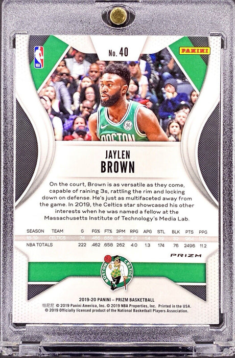 Jaylen Brown GREEN REFRACTOR CARD SP PANINI CELTICS w/CASE