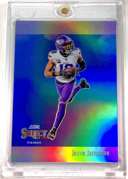 Spectacular Justin Jefferson RAINBOW REFRACTOR - RARE SP VIKINGS INCLUDES CASE