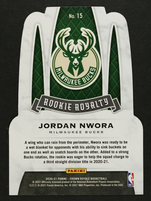 2020 Crown Royale Jordan Nwora Gold Rookie Royalty RC /10