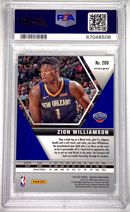 Spectacular Zion Williamson ROOKIE REFRACTOR Card  Graded Gem Mint  PSA 10