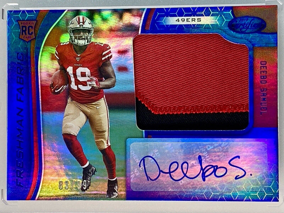 2019 Certified Freshman Fabric Deebo Samuel RPA RC Rookie Patch AUTO /99