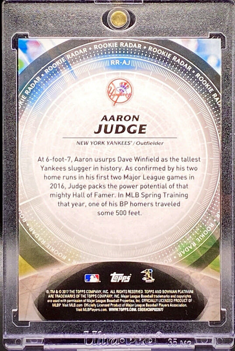 Aaron Judge RARE ROOKIE FOIL REFRACTOR CARD BOWMAN INSERT YANKEES MVP w/CASE