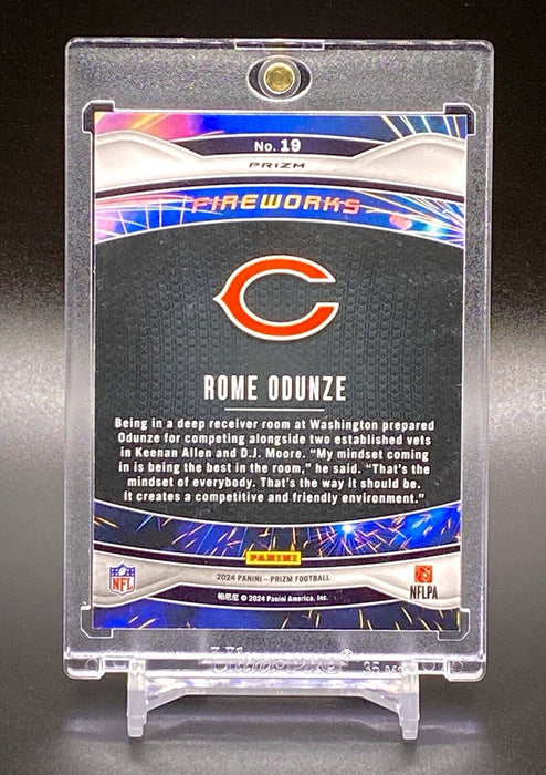 Rome Odunze RARE ROOKIE REFRACTOR CARD SP PANINI INSERT BEARS w/CASE