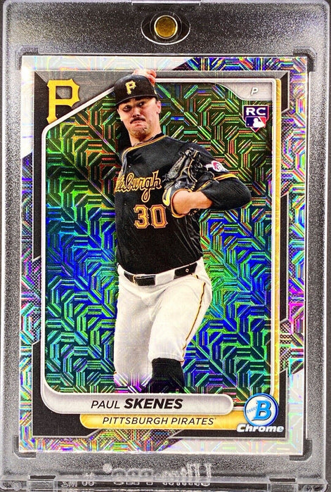 Paul Skenes RARE ROOKIE MOJO REFRACTOR INVESTMENT CARD CHROME PIRATES ROY w/CASE