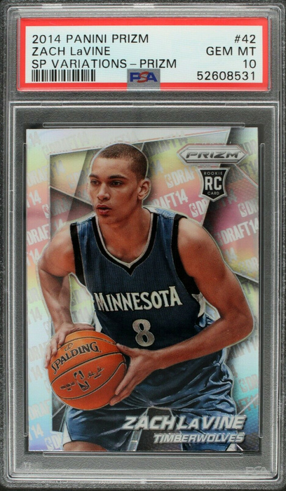 2014 Prizm Zach LaVine SP Variations Silver Rookie RC #42 PSA 10