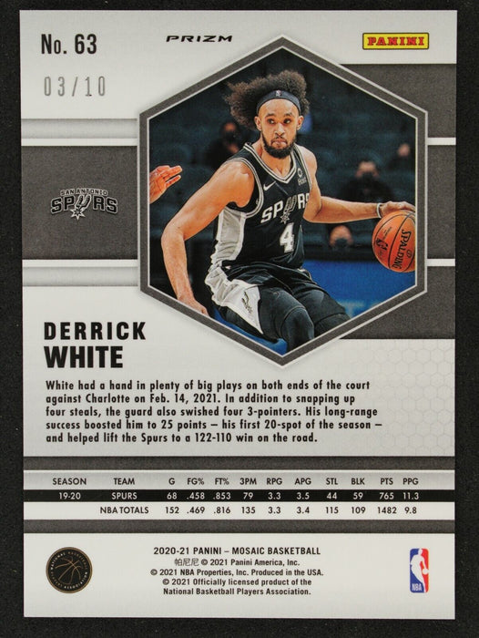 Derrick White 2020 Mosaic #63 FOTL Green Swirl /10