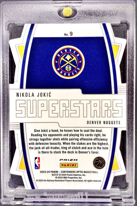 Nikola Jokic REFRACTOR DIECUT CARD INSER PANINI NUGGETS w/CASE