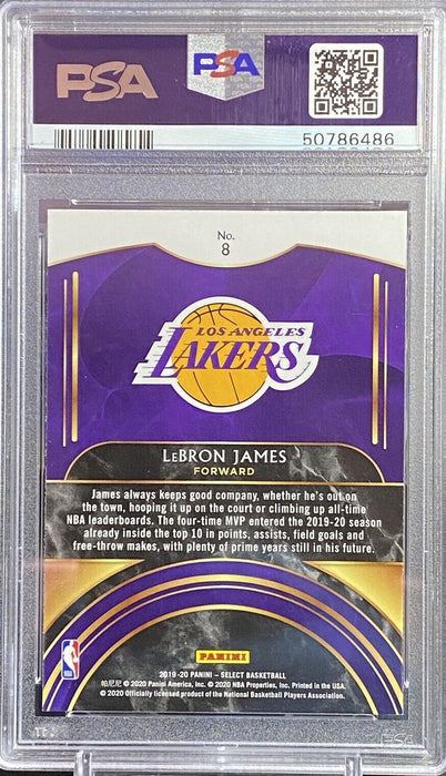 Lebron James 2019 Select Company #8 PSA 9 Los Angeles Lakers