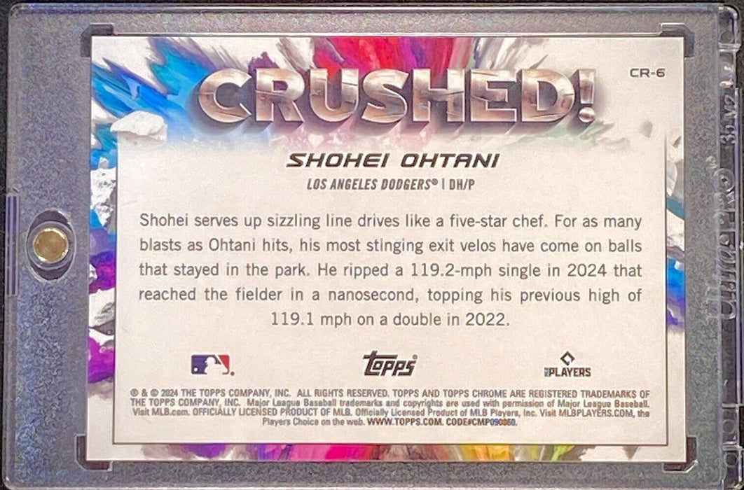 Shohei Ohtani REFRACTOR CARD SP CHROME DODGERS - Includes Case