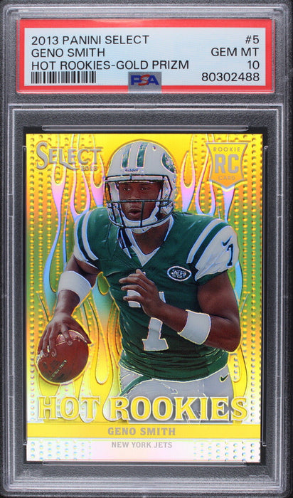 2013  Panini Select Geno Smith Hot Rookies RC Gold #5  /10 PSA 10