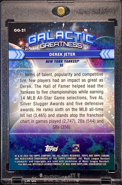 Derek Jeter REFRACTOR COLLECTOR'S INVESTMENT CARD SP INSERT TOPPS CHROME