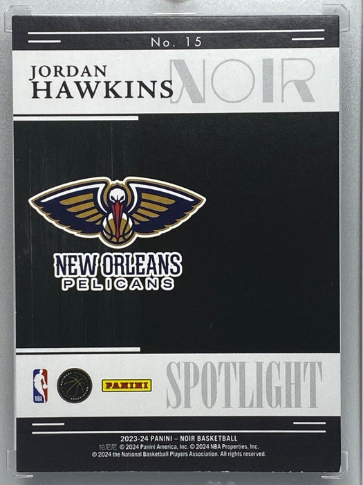 2023-24 Panini Noir Spotlight #15 Jordan Hawkins RC 47/99 Pelicans ROOKIE