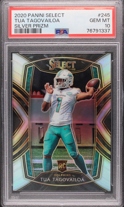 2020 Select Tua Tagovailoa Silver Club Prizm #245 PSA 10