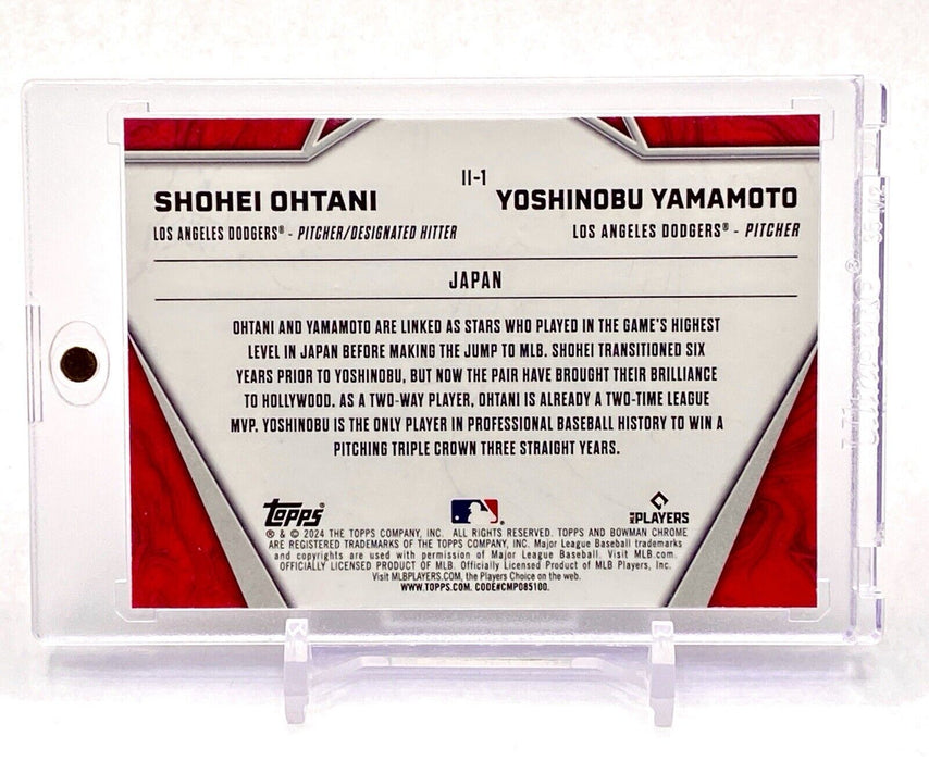 Shohei Ohtani Yoshinobu Yamamoto ROOKIE DUAL REFRACTOR CARD SP CHROME