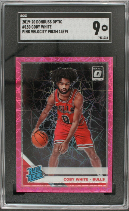 2019 Donruss Optic Coby White Rated Rookie RC Pink Velocity /79 SGC 9