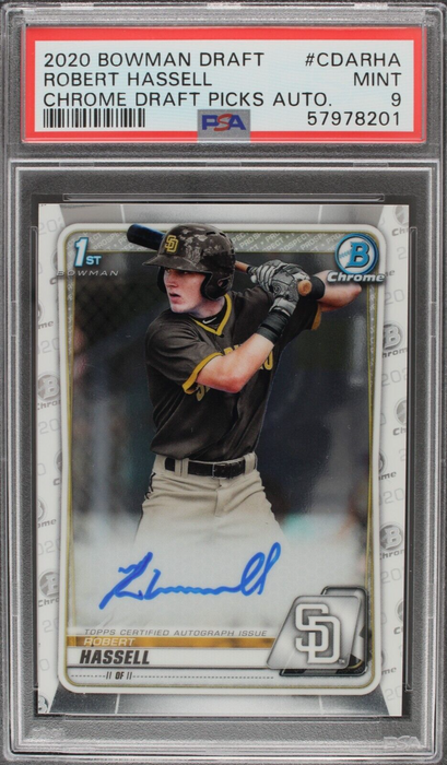 2020 Bowman Chrome Robert Hassell Autographs AUTO PSA 9 MINT