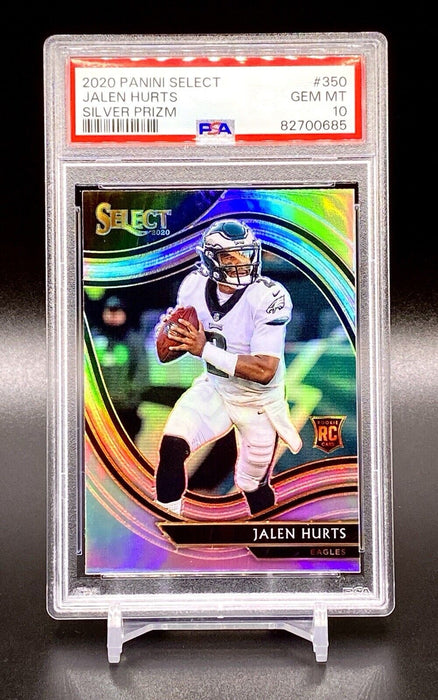 Jalen Hurts RARE ROOKIE REFRACTOR CARD SP EAGLES GRADED GEM MINT 10