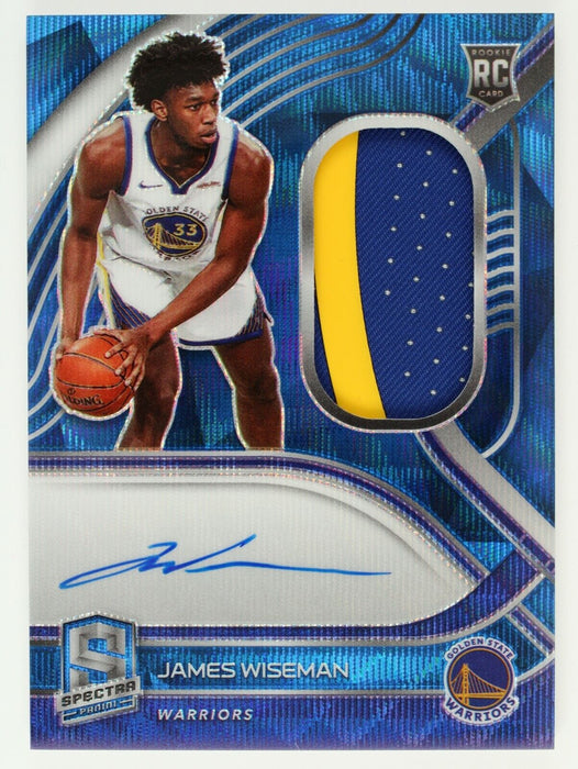 2020-21 Spectra James Wiseman Blue Wave FOTL RPA Rookie Patch On Card Auto /30