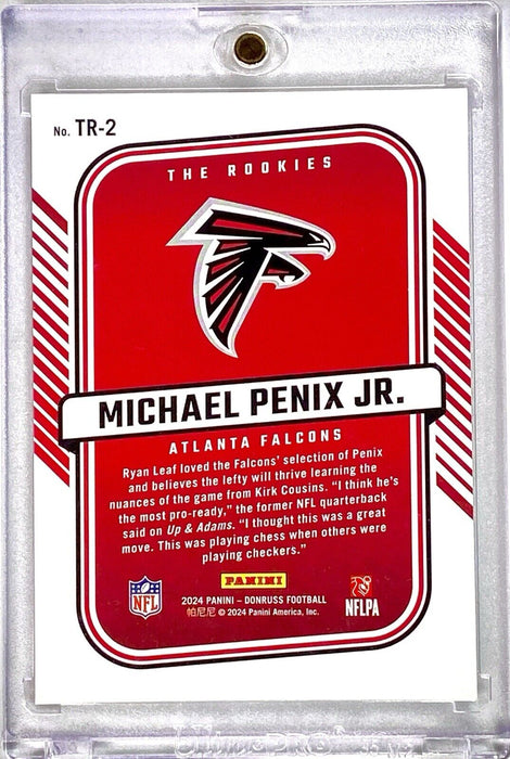 Spectacular Michael Penix Jr.  ROOKIE REFRACTOR CARD - SP FALCONS w/CASE