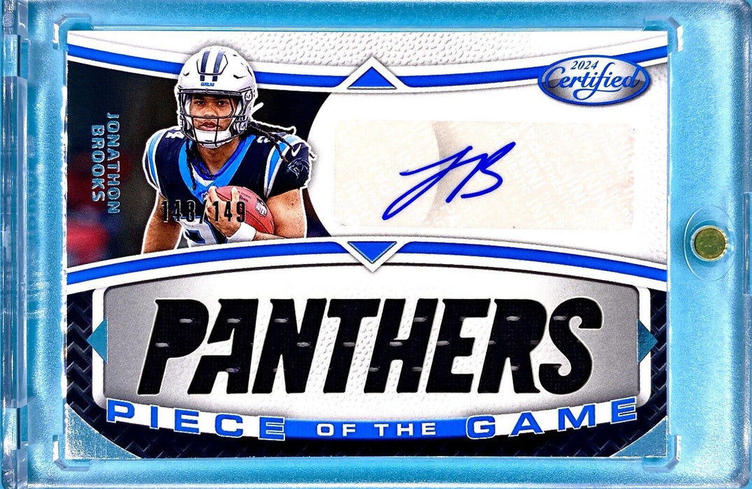 Jonathon Brooks RARE ROOKIE AUTOGRAPHED #/149 PATCH CARD SP PANTHERS w/CASE