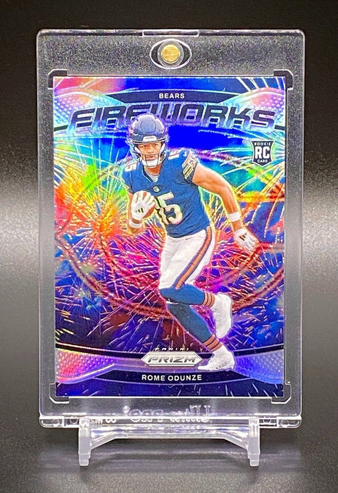 Rome Odunze RARE ROOKIE REFRACTOR CARD SP PANINI INSERT BEARS w/CASE