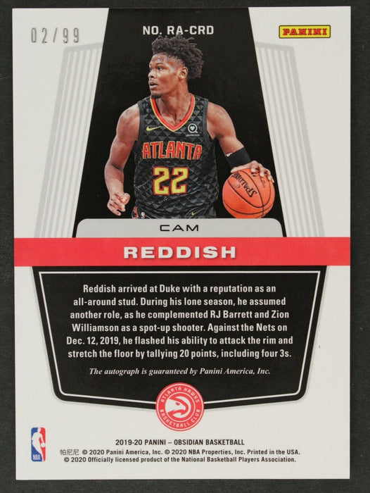 2019 Obsidian Cam Reddish Rookie Autograph RC Auto /99