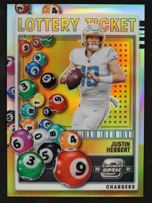 2021 Contenders Optic Justin Herbert Prizm Lottery Ticket SP