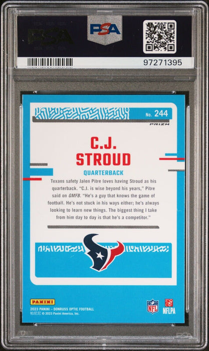 2023 Panini Donruss Optic CJ Stroud Green Velocity Rated Rookie Texans #244 SSP