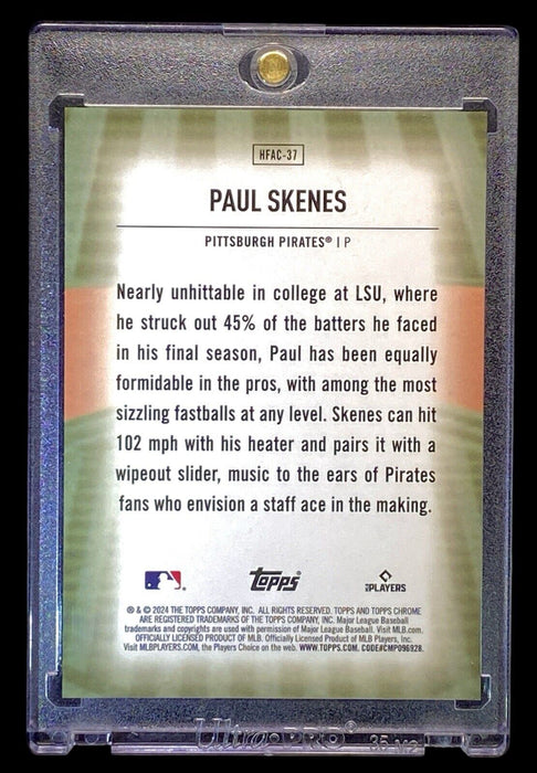 Paul Skenes RARE ROOKIE REFRACTOR CARD INVESTMENT SSP TOPPS CHROME CASE HIT