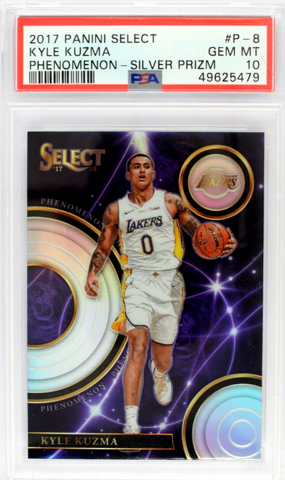 2017 Select Kyle Kuzma Phenomenon Silver Prizm PSA 10 POP 11