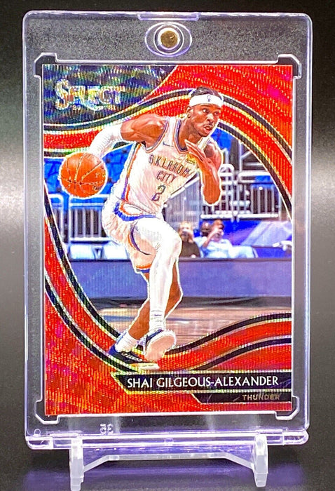 Shai Gilgeous-Alexander RED WAVE REFRACTOR CARD - SP PANINI w/CASE