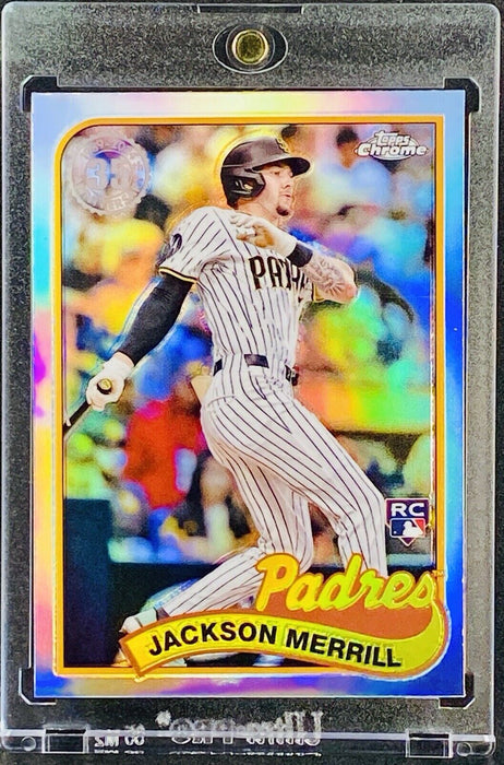 JACKSON MERRILL ROOKIE REFRACTOR SP INSERT Holo Topps Chrome - PADRES