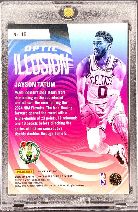 Jayson Tatum SILVER REFRACTOR INVESTMENT CARD SP PANINI CELTICS w/CASE