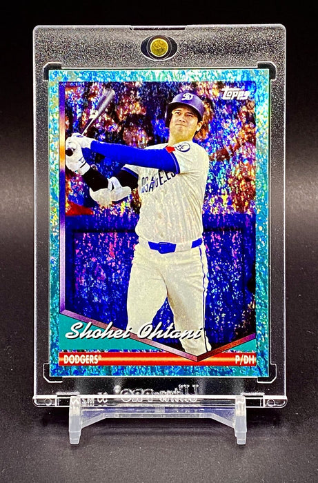 Shohei Ohtani RARE #/75 AQUA REFRACTOR INVESTMENT CARD DODGERS JERSEY w/HOLDER