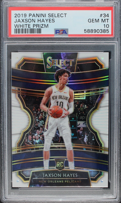 2019 Select Jaxson Hayes #34 White Prizm /149 Rookie RC PSA 10