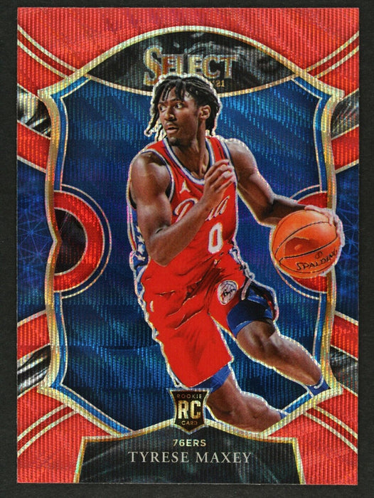 2020 Select Tyrese Maxey Red Wave Prizm Concourse 76ers