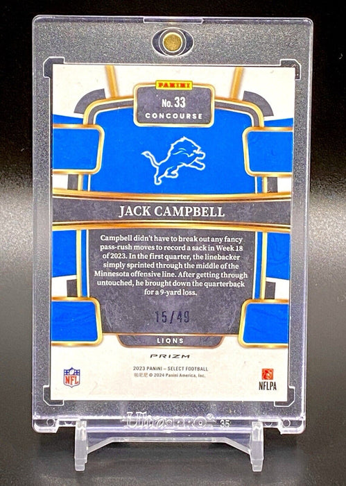 Jack Campbell RARE #/49 ROOKIE ORANGE REFRACTOR INVESTMENT SP LIONS w/CASE