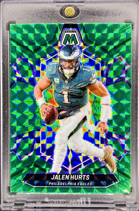 Jalen Hurts REFRACTOR CARD COLOR MATCH SP EAGLES w/CASE