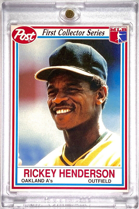 Rickey Henderson Spectacular Collector Portrait Card Near Mint Includes Case