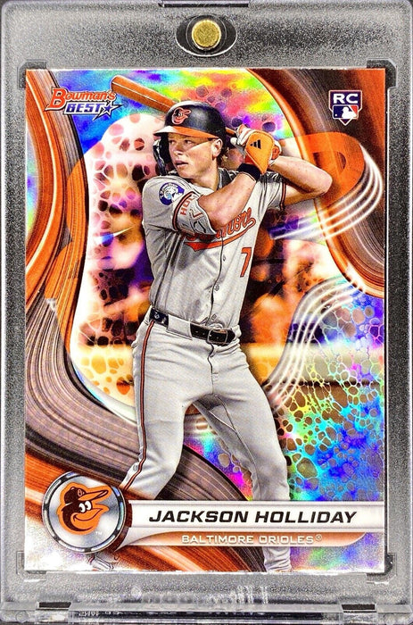 Jackson Holliday ROOKIE REFRACTOR INVESTMENT RC CARD ORIOLES w/CASE