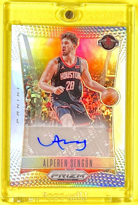 Alperen Sengun AUTOGRAPHED REFRACTOR CARD -  INCLUDES CASE SP HOUSTON ROCKETS