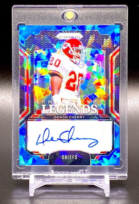 Spectacular Deron Cherry AUTOGRAPHED BLUE ICE CARD - SP #/99 CHIEFS w/CASE