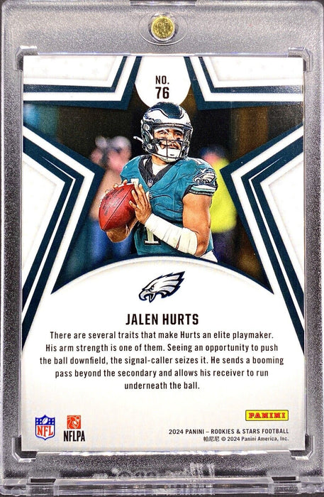 Jalen Hurts FOIL REFRACTOR CARD PANINI SP EAGLES w/CASE